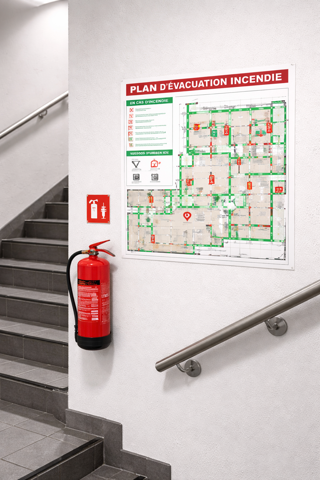 Plans d'intervention et signalétique incendie à Paris